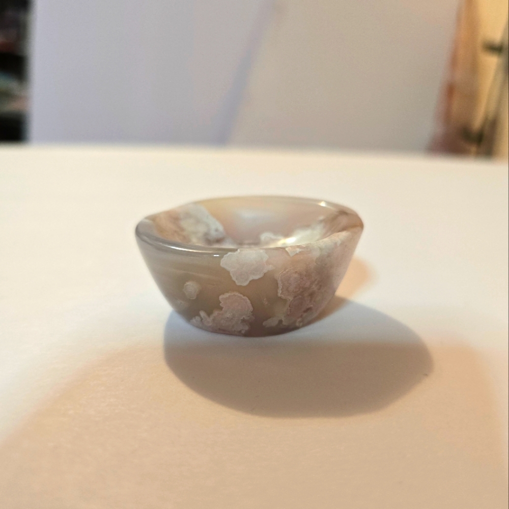 Flower agate bowl/spear stand